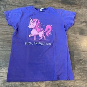 2/$25 or 3/$35 EUC Unicorn I’m Fabulous Tee